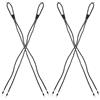 TOYANDONA Set da 4 Pezzi di Fascette Regolabili per Guanti da Sci, Cordino in Maglia con Clip in Metallo, Sicurezza Anti-smarrimento per Sport Invernali come Snowboard e Sci