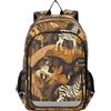 Linnyio Zebra Marrone Beige Natura Zaino Scolastico per Studenti,Zainetti per Bambini e Ragazzi,Ideali per La Scuola Viaggi