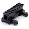 TriRock see-through 8 Slots Flat-Top Picatinny Riser Mount Base Dovetail Weaver Adapter fits 20mm Rail for Scope Optics - Thumb knob system