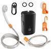 Domary Doccia Esterna Portatile, Pompa Elettrica per Doccia da Campeggio con 2 Livelli d'Acqua, Batteria da 4400 mAh, IPX6, per Campeggio, Escursionismo, Zaino in Spalla, Viaggi i