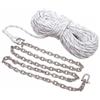 BSSTORE Kit Ancora Barca 30 m con Cima Affondante in Poliestere Ø 8 mm e Catena Calibrata Zincata a Fuoco Ø6 mm, 2 Grilli Inclusi, Carico di Rottura 2000 kg, per Gommone, Barca a Motore e Barca a Vela