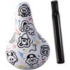 Hellery Kids Bike Saddle Adattatore Sella Bici Bambino Cuscino Post Sostituibile Materiale PU Resistente Adatto a Riparazione Manutenzione Outdoor, Black Lines C