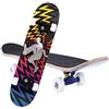 hammock Skateboard Completo,Skateboardconcave Skateboard in Acero a 7 Strati per Skateboard,per Principiante Bambini,Giovani e Adulti