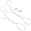 Mikikit 2 Pezzi Corda in Filo D'acciaio Resistente e Versatile per Rete da Basket per Riparazioni All'aperto in Parchi, Adatta e Adulti