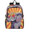Linnyio Freddo Elefante Raggi Rossi Colorati Zaino Pieghevole Impermeabile e Leggero,Ideale per Escursioni Viaggi e Campeggio
