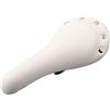 Yelvera Sella per bici a scatto fisso in pelle PU con decorazione a rivetti e imbottitura in schiuma ad alta densità, compatibile con i tipi di biciclette Track e Fixie (bianco)