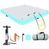 Generic Piattaforma galleggiante gonfiabile con superficie antiscivolo e scala staccabile per attività acquatiche, 2,4 m x 1,8 m, ideale per piscina, lago, spiaggia divertimento
