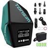Tonsim Pompa Elettrica Sup con Batteria 20 PSI, Pompa ad Aria Ricaricabile con 4 Modalità, Doppio Stadio di Gonfiaggio e Sgonfiaggio, Collegamento Auto 12V-DC, Spegnimento Automatico per Paddleboard