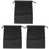 HPAKIGS Nylon Drawstring Storage Bags | Water - Proof and Soil - Shedding for Shoes & Clothes Organizer | 3 Pack Reusable Travel Bags for Camping/Hiking/Gym | 10.6x13.4 inch, Black & (Coffee)