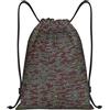 RRhgipp Programmatore Codice di Programmazione Zaino con Coulisse Sport Palestra Sackpack Tasca Resistente all'acqua Borsa a Stringa, Nero , S, Classico