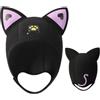 Generic Cappuccio da sub, con orecchie di gatto, orecchie da gatto da 3 mm, in neoprene, per donne e bambini, cappello da immersione per snorkeling, durevole, portatile, leggero, compatto, ergonomico