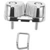 YARNOW Tacchetta Camma in Acciaio Inossidabile per Barche, Morsetto per Cavi da 6-12mm con Presa Sicura e Bloccaggio Rapido per Ambienti Marini e Kayak
