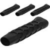 HANABASS Set 4 Pezzi Copriimpugnatura in Silicone Nero per Racchetta Pickleball e Tennis Protezione Manico Esagonale a Nido d'Ape e Assorbimento Shock
