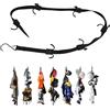 Generic Stendibiancheria portatile per attrezzatura da hockey, 1,5 kg (1 pezzo), organizer da appendere con 12 ganci e filo stendibiancheria, ideale per casa, esterni, pattinaggio, calcio, campeggio