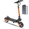 Fanesen Scooter elettrico, 48 V, 15,6 Ah, monopattino elettrico da 10 pollici con comodo ammortizzatore, percorso 55 km, pieghevole, offroad, display, connessione app, scooter elettrico pieghevole