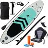 Relaxdays SUP Board, con sedile, gonfiabile, set con pagaia & pompa, paddleboard, 150 kg, HBT: 15x80x320 cm, multicolore
