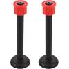 FRCOLOR Set da 2 Maniglie per Kettlebell Ergonomiche in Plastica Nera, Connettore Regolabile per Manubri, per Allenamenti Muscolari e Cross Training a Casa