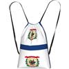 ZYJHYY West Virginia State Flag Print String zaino leggero coulisse borsa sportiva 14l pieghevole Cinch Sack per palestra viaggio