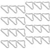 BESPORTBLE 24 Pezzi Anelli per Elastico Robusto e r Tappeto Resistenti Fibbie Design Triangolari in Acciaio Zincato Trampolino per Uso Professionale e Interno