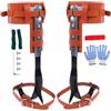 Générique Tree Climbing Spike, Cowhide Leather Spurs, 15,75 x 18,11 pollici Altezza regolabile Gear, Safety Straps for Work Outdoor Ricreazione Trimming Cutting Fruit Picking Orchard Management