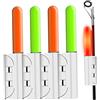 Hotainoys 4 luci ribaltabili, Clip per Luce da Pesca in plastica Impermeabile, Allarme per morso di Pesca, per Attrezzatura per canne da notturne sul Ghiaccio, luci ribaltabili per Ghiaccio