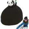 Generic Custodia per casco da snowboard - berretto lavorato a maglia Panda | Hòusse Dèe Càsque a forma di animale, guscio decorativo caldo antivento Pànda, costume da sci, protezione invernale per le piste