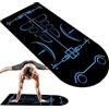 Générique Yoga Exercise Mat - Thick Non-Slip Home Gym Mat, Extra Long 5,25 x 2,3 ft | Knee Protector Pad with Sound Insulation for Addominal Yoga Pilates Floor Workouts Comfortable Durable Fitness Accessory
