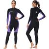 Owntop Muta da Donna 3/2mm - Muta da Sub Completa con Zip Frontale, Stretch Pro Neoprene Wetsuit Termica Lunghezza Completa per Surf Snorkeling, Donna Purple S