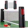 Cutiolly Rete Retrattile da Ping Pong,Rete Ping Pong Portatile,Rete Ping Pong Tavolo,Rete da Ping-Pong Estensibile,Gioco Porta Ping Pong,Rete Pingpong Tavolo Smontabile,Rete Ricambio per Ping Pong