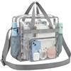 Dexpally Borsa Trasparente per Lavoro Borsa Trasparente Concerto Trasparent Borse PVC Clear Tote Bag Borse a Mano Trasparenti Approvato Dallo Stadio per Giochi Sportivi e Concerti (30 x 30 x 15 cm)