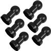 GALPADA 6 Pezzi Tappi per Gambe Trampolino in Plastica Nera, Copertura Sferica Versatile per Protezione nel Gioco All'aperto, Accessori Sicurezza Trampolino
