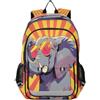 Linnyio Freddo Elefante Raggi Rossi Colorati Zaino Scolastico per Studenti,Zainetti per Bambini e Ragazzi,Ideali per La Scuola Viaggi