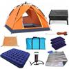 Aymzbd Campeggio Automatica Up per 2-4, da Campeggio con Doppio Strato Impermeabile, Tenda automatica per 3-4 persone con griglia per barbecue e materasso gonfiabile