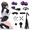 Qoosea Set Bondage 11 Pezzi per San Valentino, SM Sessuale Set Restrizioni BDSM con Manette Caviglia Morsetti Capezzoli, Sex Toys Giocattoli Sessuali Erotici per Coppie Uomo Donna(Viola)