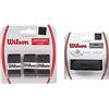 Wilson Grip WRZ4033BK Impugnatura Advantage Overgrip, Unisex, Nero, 3 unità & Grip WRZ4202BK Impugnatura Sublime Grip, Grip Base, Unisex, Nero, 1 unità