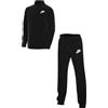 Nike U Nsw Futura Poly Cuff Ts, Tuta da ginnastica, Unisex - Bambini e ragazzi, Black/Black/Black/White, 10-12 anni