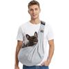 ALLSOPETS Borsa da Viaggio per Cani Borsa per Gatto Piccola Taglia con Tasca Portaoggetti Marsupio per Cane Borsa Portatile per Trasportini per Animali per Cani o Gatti Piccola (Grigio Chiaro)