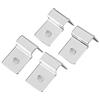 Fydun 4 Pezzi Staffa di Supporto per Acquario in Acciaio Inossidabile Clip di Copertura in Vetro per Acquario Luci per Acquario Clip per Coperchio per Acquario Senza Montatura 5 Mm (5mm (4 pezzI set))