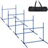 YARDIN Agility - Set di 4 ostacoli regolabili in altezza, set di aste per slalom con borsa per il trasporto, attrezzi per l'allenamento per cani, 104 x 70 x 101 cm, blu