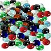 Ezitruz Pietre di vetro colorate, 1600 g, pietre di vetro 17-19 mm, 8 colori, pietre decorative in vetro, pietre di cristallo artificiali per vasi fai da te, acquari, vasi di fiori (circa 350 pezzi)
