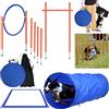 ORHEYA Agility Set di attrezzature per cani Agility per cani, ostacoli con tunnel per cani, aste slalom regolabili in altezza, borsa per il trasporto per cani e sport per cani