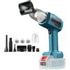 PORFOYO Mini ventilatore per batteria Makita da 18 V, senza fili, mini soffiatore a secco, soffiatore a secco, senza spazzole, per PC, auto, divano (senza batteria)