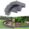 YARDIN Bordo per aiuole in plastica PP, per aiuole, per giardino, prato, lunghezza 25 x 23 cm, 10 pezzi/2,5 m, antracite