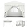 MAYTIIMO Gazebo 3 x 3 m, impermeabile, stabile, resistente all'inverno, pop-up, tenda da campeggio, con pannelli laterali e finestre, gazebo da giardino, tenda da birra, tenda da giardino, tenda da