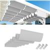 ZoneYan Tenda Parasole Retrattile a Onda, ZoneYan Telo Ombreggiante Esterno Impermeabile, Vele Ombreggianti 100x200cm, Tenda da Sole con Occhielli e Corda, Telo Parasole Giardino (Grigio, 100x200cm)