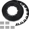 JonesHouseDeco Bordo Giardino Flessibile in Plastica, Bordura per Giardino Nero, Lunghezza 10 metri, Altezza 4 cm Bordi per Aiuole Flessibile + 50 Chiodi di Fissaggio