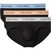 Calvin Klein Uomo Slip Hipster Confezione da 3 con Fascia con Logo, Nero (Black Bodies W/Gulf Blue/Light CAS), M