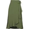 Gyios Gonna Estiva Donna Femminile Asimmetrica Midi Spiaggia Estate Gonne Lunghe-Verde-m
