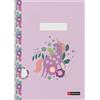 Miquelrius - Quaderno spillato A4 rigato, 48 fogli di carta extra opaca da 70 g/m², rilegatura spillata, copertina in cartoncino plastificato, risguardo stampato, spazio per il nome, Wish
