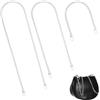 GENZYRE 3 Collane da 120 Cm, 40 Cm, 80 Cm, in Argento, Catena A Portafoglio, Sottile, Accessori per Borse, Tracolla per Borse da Donna
